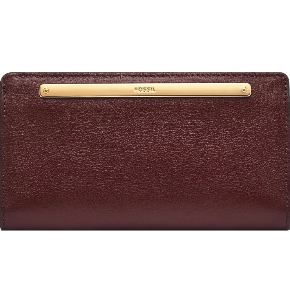 NWT Fossil Women's Liza Leather Slim Bifold Wallet